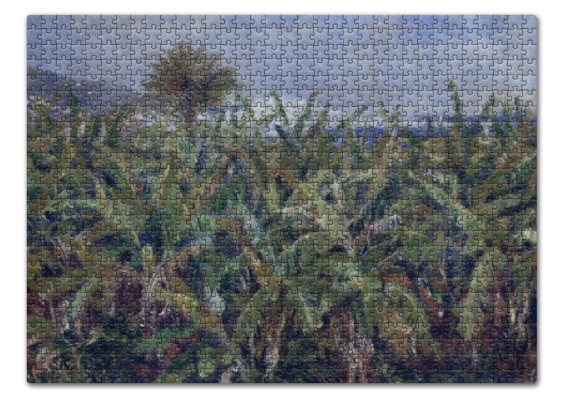 Printio Пазл 43.5×31.4 см (408 элементов) Банановые поля (пьер огюст ренуар) printio открытка 15x15 см в лесу пьер огюст ренуар