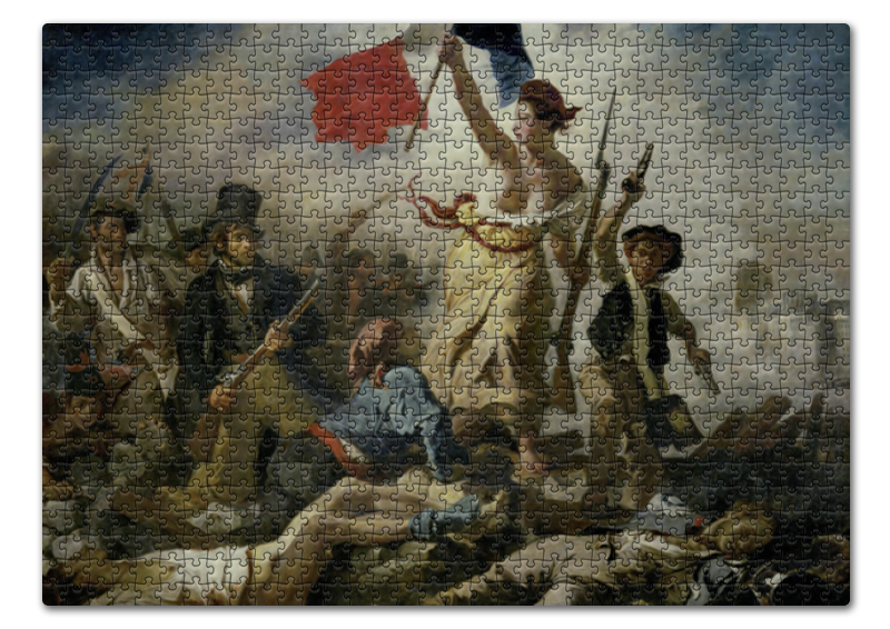 Printio Пазл 43.5×31.4 см (408 элементов) Свобода, ведущая народ (эжен делакруа) printio открытка 15x15 см цветы картина эжена делакруа