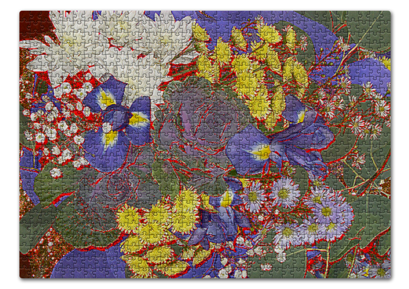 цена Printio Пазл 43.5×31.4 см (408 элементов) Цветочный фреш.