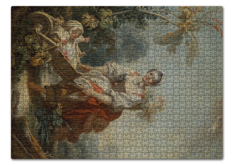 Printio Пазл 43.5×31.4 см (408 элементов) Радости материнства (картина фрагонара)