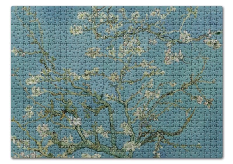 Printio Пазл 43.5×31.4 см (408 элементов) Цветы миндаля (ван гог) printio пазл 43 5×31 4 см 408 элементов женщина в саду винсент ван гог