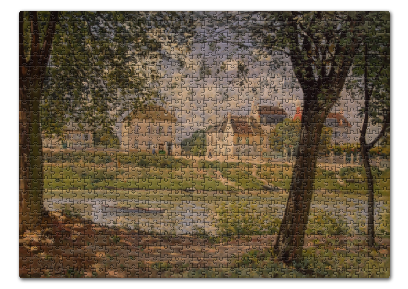 Printio Пазл 43.5×31.4 см (408 элементов) Городок вильнёв-ла-гаренн (альфред сислей)