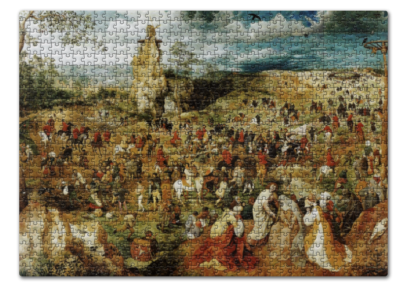 Printio Пазл 43.5×31.4 см (408 элементов) Путь на голгофу (картина питера брейгеля) printio пазл 43 5×31 4 см 408 элементов путь на голгофу картина питера брейгеля