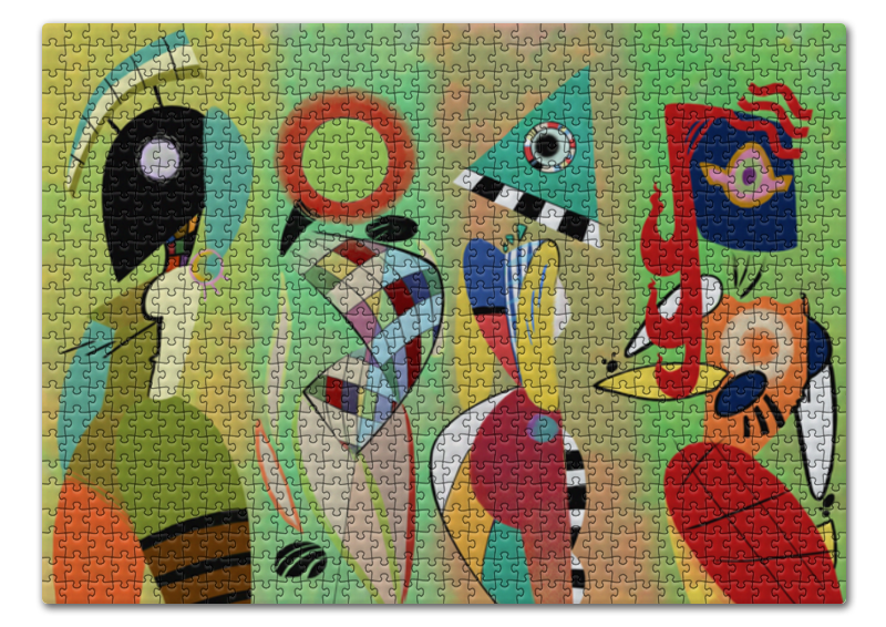 Printio Пазл 43.5×31.4 см (408 элементов) Las musas (василий кандинский) пазл enjoy 1000 деталей василий кандинский квадраты с концентрическими кругами