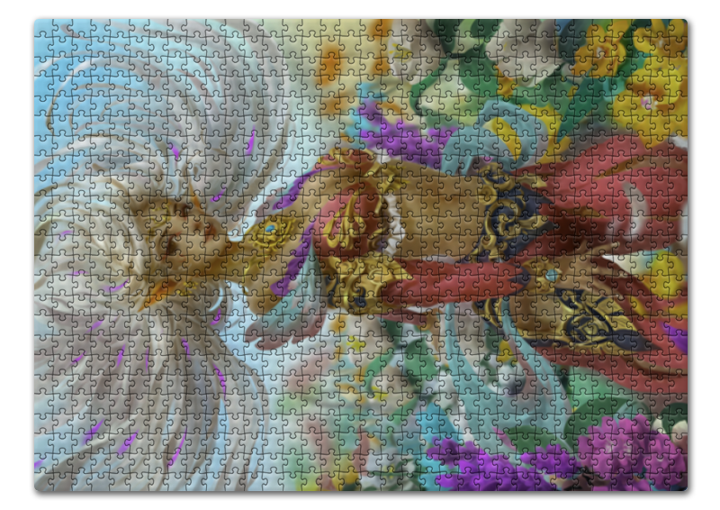Printio Пазл 43.5×31.4 см (408 элементов) Цветочный демон цена и фото