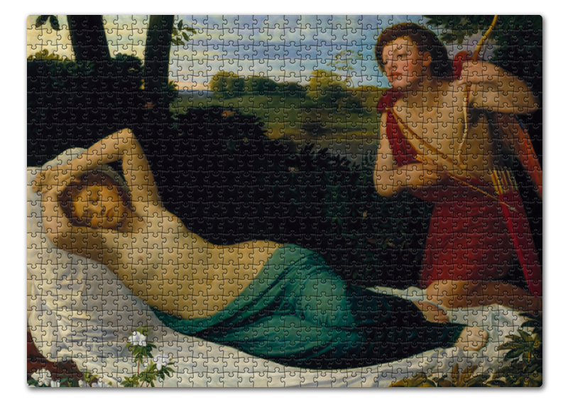 Printio Пазл 43.5×31.4 см (408 элементов) Купидон и психея (альфонс легро)