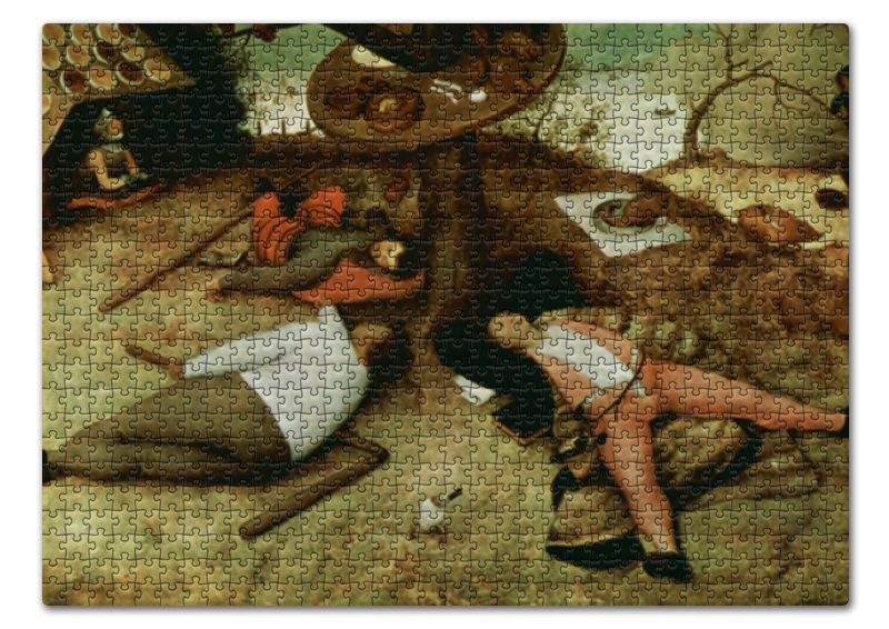 Printio Пазл 43.5×31.4 см (408 элементов) Страна лентяев (питер брейгель старший) printio пазл 43 5×31 4 см 408 элементов путь на голгофу картина питера брейгеля