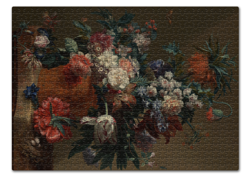 Printio Пазл 43.5×31.4 см (408 элементов) Ваза с цветами (ян ван хёйсум) printio пазл 43 5×31 4 см 408 элементов цветочный натюрморт ян ван хёйсум