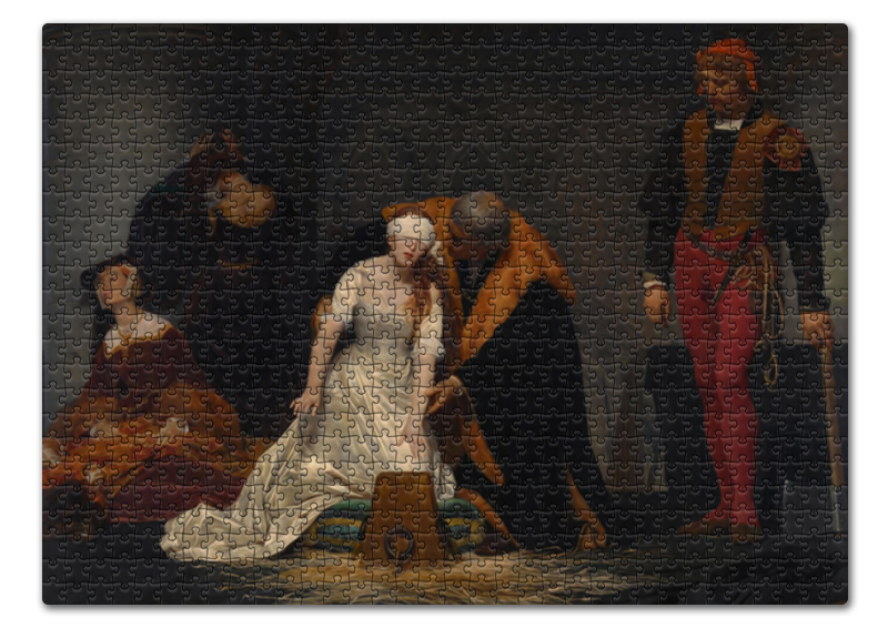 Printio Пазл 43.5×31.4 см (408 элементов) Казнь джейн грей (картина делароша) пазл schmidt м грей пастель 1000 дет