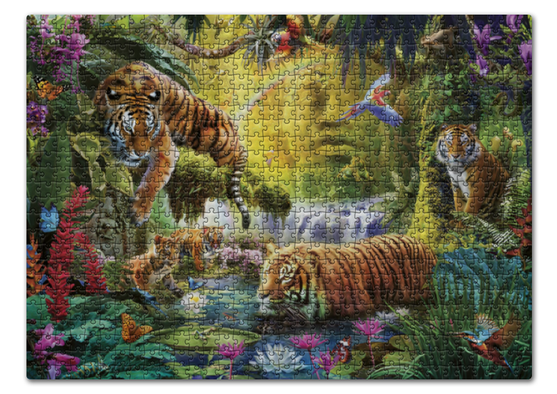 Printio Пазл 43.5×31.4 см (408 элементов) Тигры
