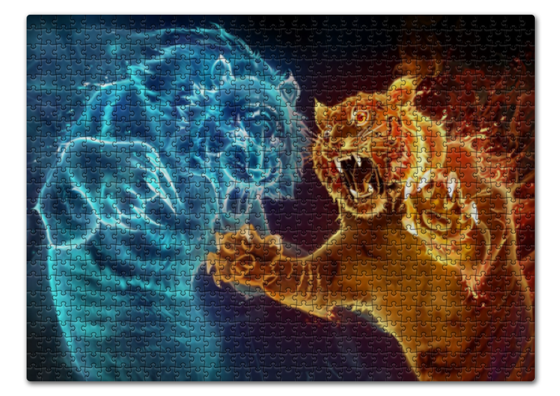 Printio Пазл 43.5×31.4 см (408 элементов) Тигры цена и фото