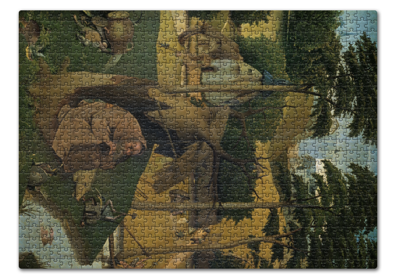 Printio Пазл 43.5×31.4 см (408 элементов) Искушение святого антония (картина босха) printio футболка классическая искушение святого антония картина босха