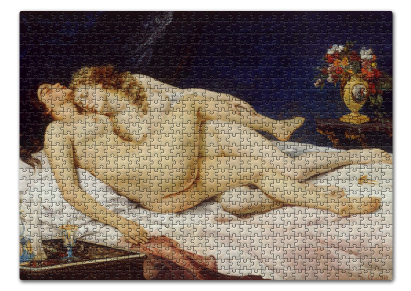 Printio Пазл 43.5×31.4 см (408 элементов) Спящие (картина курбе)