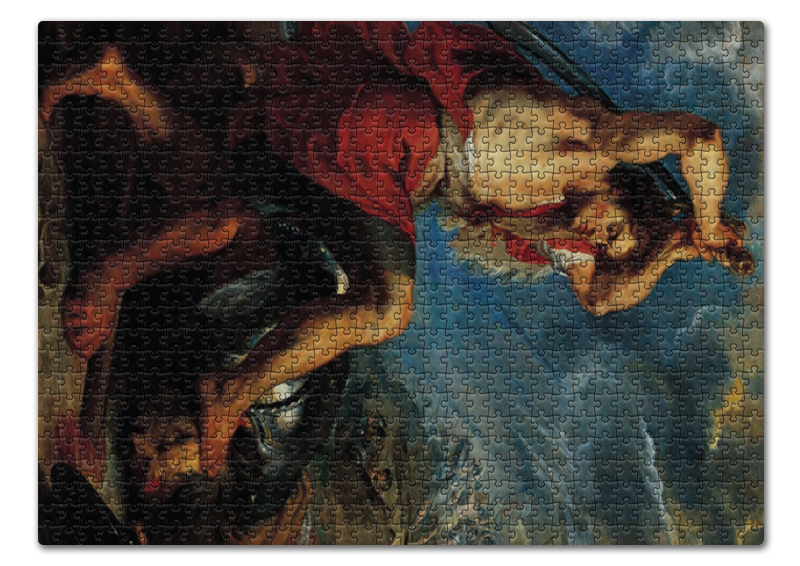 Printio Пазл 43.5×31.4 см (408 элементов) Давид отрубает голову голиафу (картина рубенса) printio пазл магнитный 18×27 см 126 элементов давид отрубает голову голиафу картина рубенса