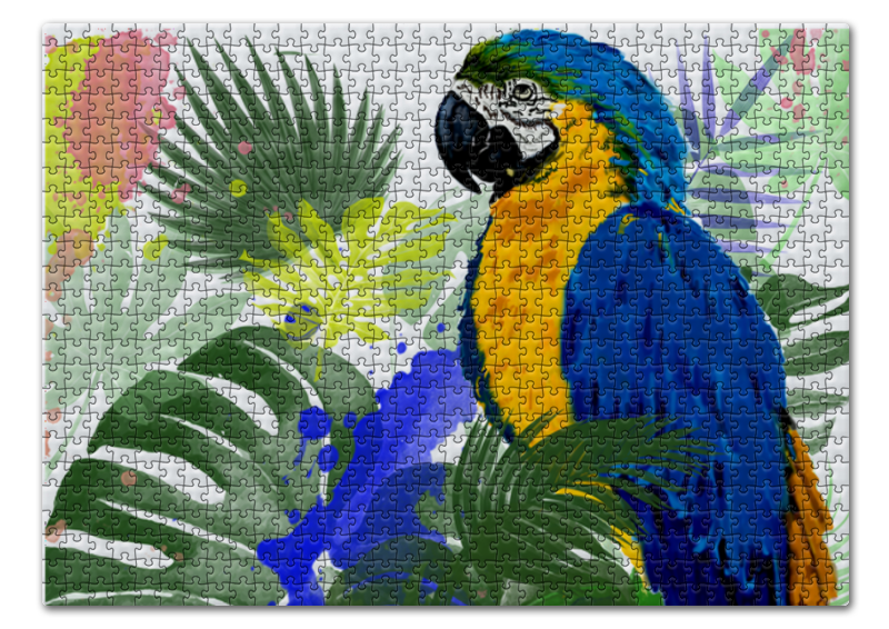 Printio Пазл 43.5×31.4 см (408 элементов) Попугай в тропиках printio слюнявчик попугай в тропиках