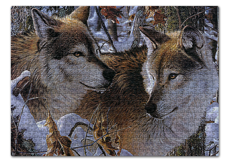 Printio Пазл 43.5×31.4 см (408 элементов) Волки. живая природа