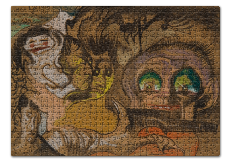 Printio Пазл 43.5×31.4 см (408 элементов) Композиция зеленые глаза (станислав виткевич)