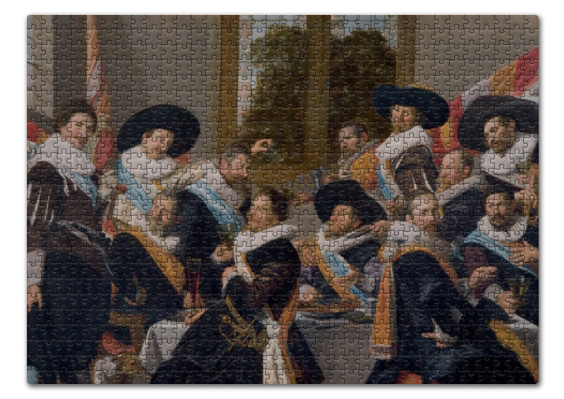 маленькая книга голландской живописи Printio Пазл 43.5×31.4 см (408 элементов) Групповой портрет стрелков роты святого адриана
