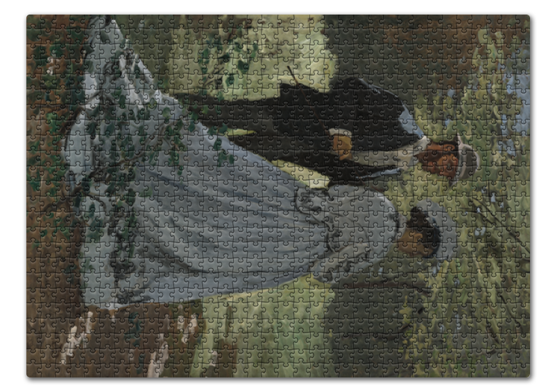 Printio Пазл 43.5×31.4 см (408 элементов) Базиль и камилла (картина клода моне) printio блокнот на пружине а4 базиль и камилла картина клода моне