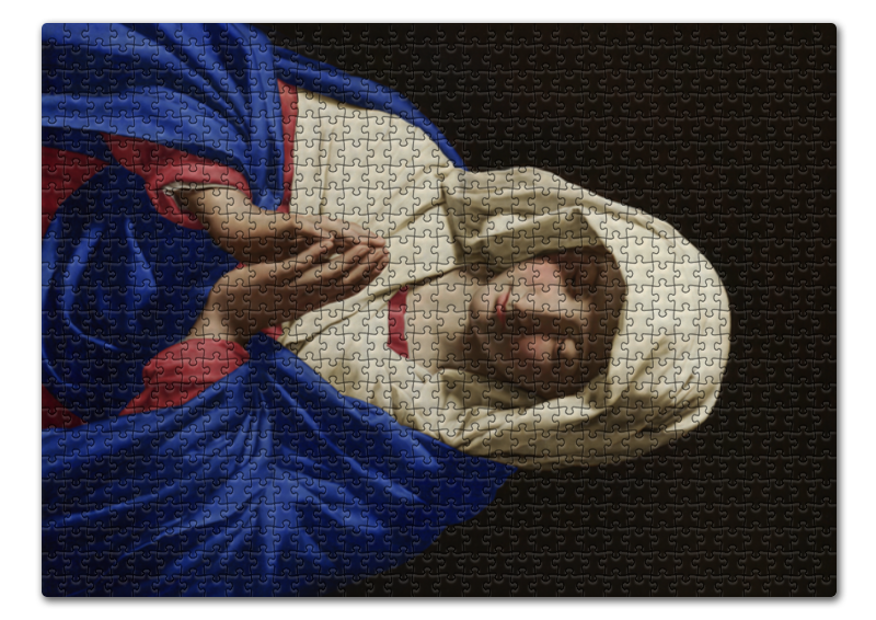 Printio Пазл 43.5×31.4 см (408 элементов) Дева мария (джованни батиста сальви) printio футболка с полной запечаткой женская дева мария джованни батиста сальви