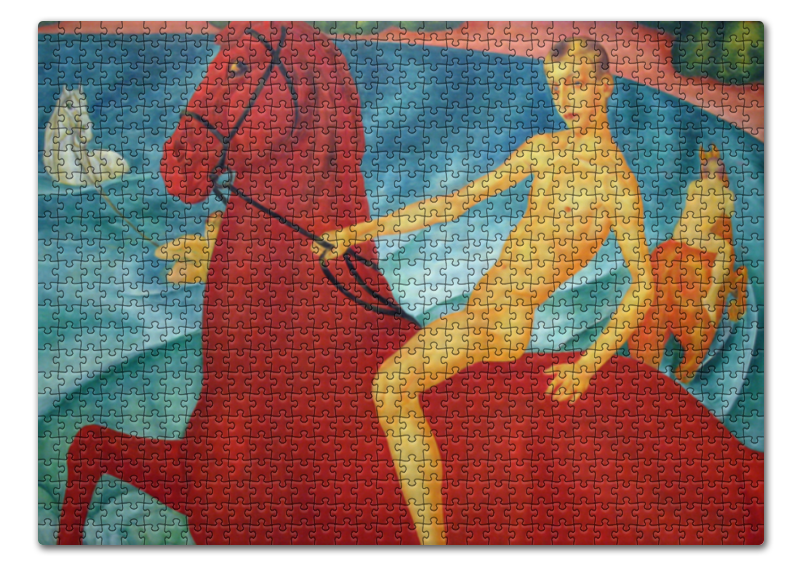 Printio Пазл 43.5×31.4 см (408 элементов) Купание красного коня марка купание красного коня 1978 г