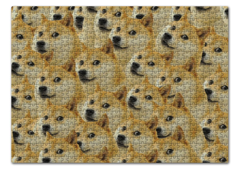 пазл pintoo 500 деталей щенки сиба ину Printio Пазл 43.5×31.4 см (408 элементов) Doge
