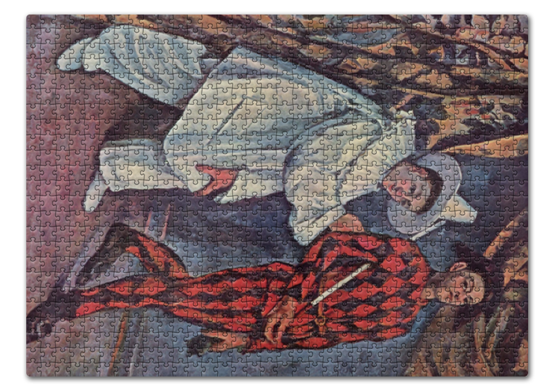 Printio Пазл 43.5×31.4 см (408 элементов) Пьеро и арлекин (поль сезанн) printio свитшот унисекс хлопковый пьеро и арлекин поль сезанн