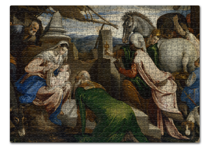 Printio Пазл 43.5×31.4 см (408 элементов) Поклонение волхвов (якопо бассано)