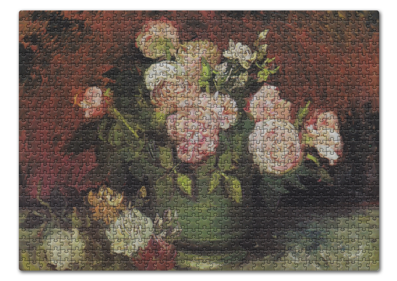 Printio Пазл 43.5×31.4 см (408 элементов) Чаша с пионами и розами (винсент ван гог)