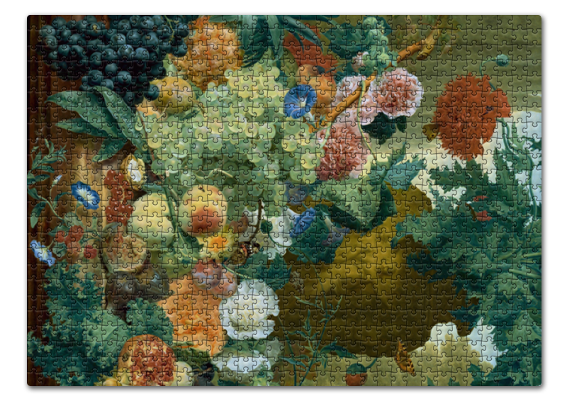 Printio Пазл 43.5×31.4 см (408 элементов) Фрукты и цветы (ян ван хёйсум) printio часы круглые из дерева фрукты и цветы ян ван хёйсум