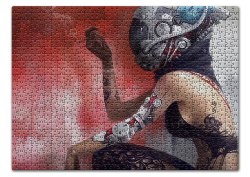 Заказать пазл в Москве. Пазл 43.5x31.4 см (408 элементов) Steampunk Girl от scoopysmith - готовые дизайны и нанесение принтов.