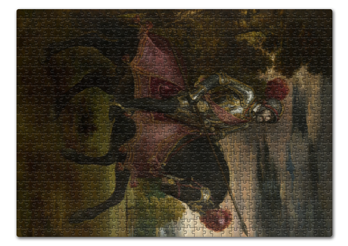 Заказать пазл в Москве. Пазл 43.5x31.4 см (408 элементов) Конный портрет Карла V (Тициан) от trend - готовые дизайны и нанесение принтов.