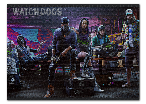 Заказать пазл в Москве. Пазл 43.5x31.4 см (408 элементов) WATCH DOGS от robus - готовые дизайны и нанесение принтов.