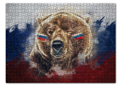 Заказать пазл в Москве. Пазл 43.5x31.4 см (408 элементов) Русский Медведь от tutik_mutik@mail.ru - готовые дизайны и нанесение принтов.