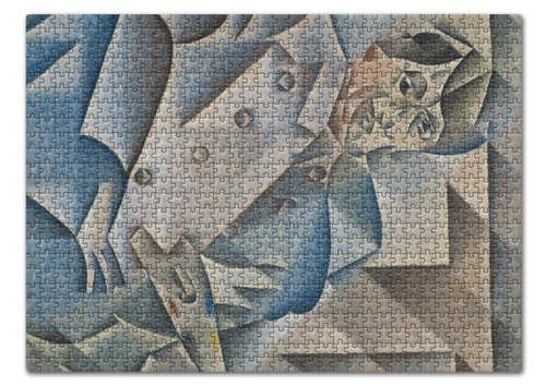 Заказать пазл в Москве. Пазл 43.5x31.4 см (408 элементов) Портрет Пабло Пикассо (Хуан Грис) от trend - готовые дизайны и нанесение принтов.