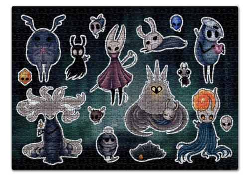 Заказать пазл в Москве. Пазл 43.5x31.4 см (408 элементов) HOLLOW KNIGHT от robus - готовые дизайны и нанесение принтов.