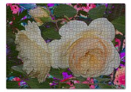 Заказать пазл в Москве. Пазл 43.5x31.4 см (408 элементов) Кремовые розы. от Eva De Peron.  - готовые дизайны и нанесение принтов.