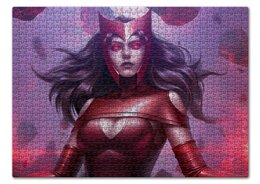 Заказать пазл в Москве. Пазл 43.5x31.4 см (408 элементов) Алая Ведьма / Scarlet Witch от Jimmy Flash - готовые дизайны и нанесение принтов.