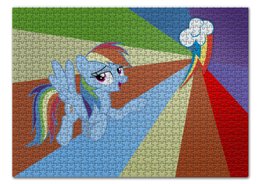 Заказать пазл в Москве. Пазл 43.5x31.4 см (408 элементов) Rainbow Dash Color Line от shadow_dash - готовые дизайны и нанесение принтов.