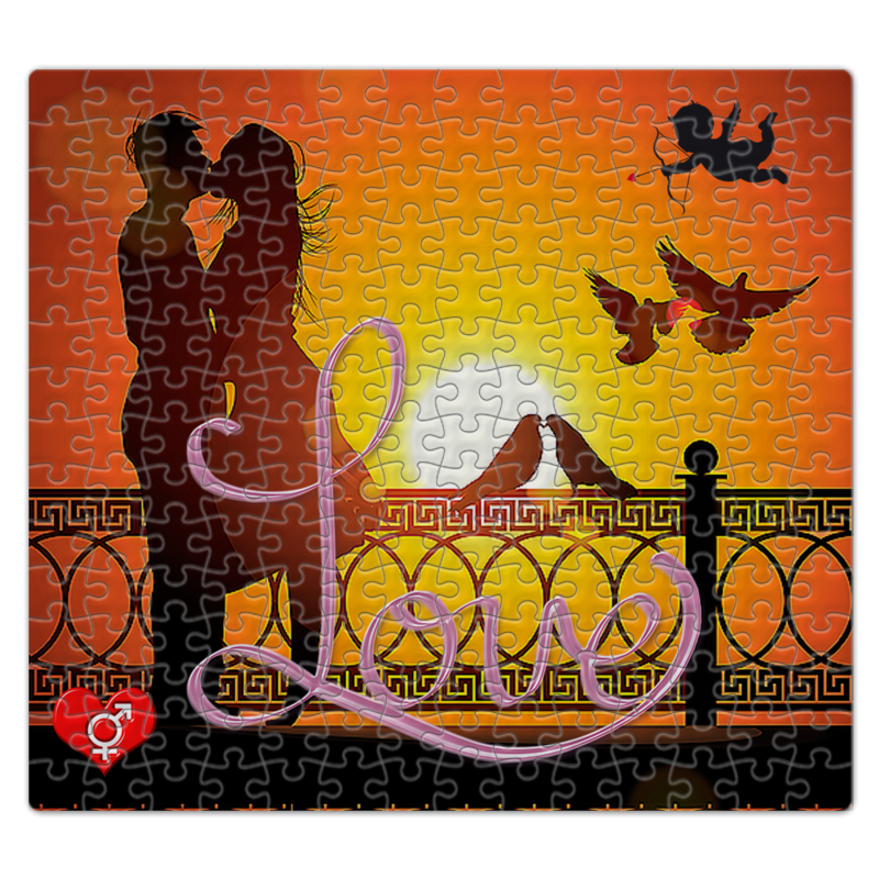 Printio Пазл магнитный 27.4×30.4 см (210 элементов) Любовь love. свидание hatber пазл романтика заката фольгирование 500 элементов
