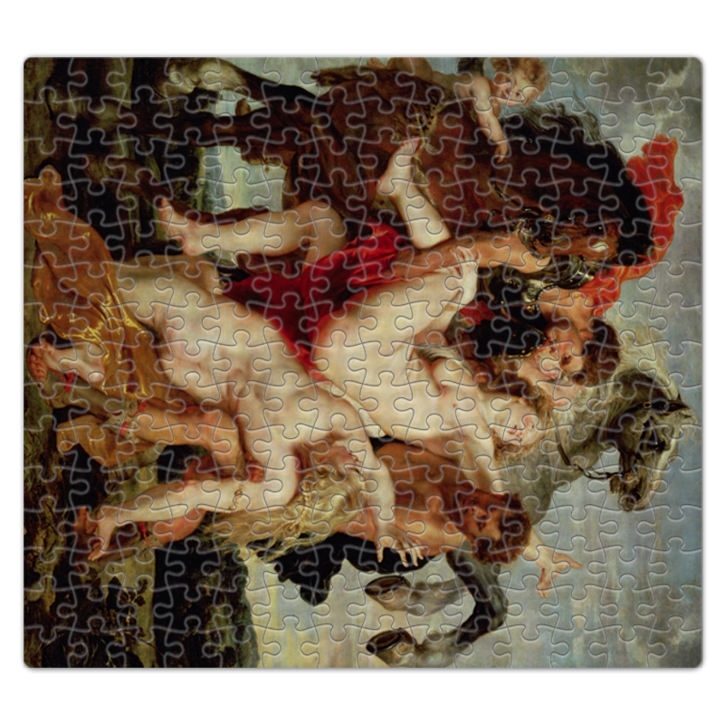 Printio Пазл магнитный 27.4×30.4 см (210 элементов) Похищение дочерей левкиппа (картина рубенса) printio открытка 15x15 см похищение дочерей левкиппа картина рубенса