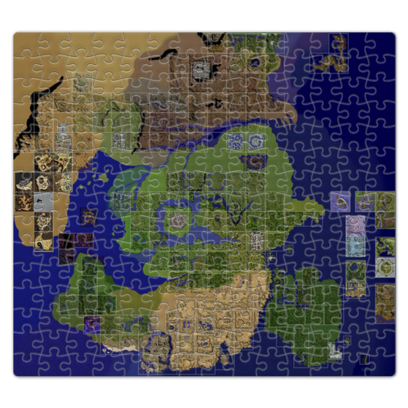 Printio Пазл магнитный 27.4×30.4 см (210 элементов) Карта мира ragnarok online