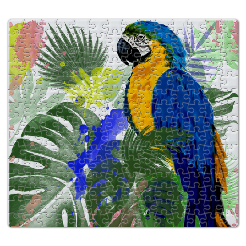 Printio Пазл магнитный 27.4×30.4 см (210 элементов) Попугай в тропиках printio слюнявчик попугай в тропиках