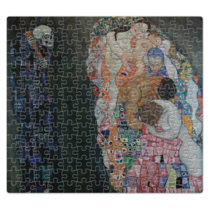 Printio Пазл магнитный 27.4×30.4 см (210 элементов) Смерть и жизнь (густав климт)