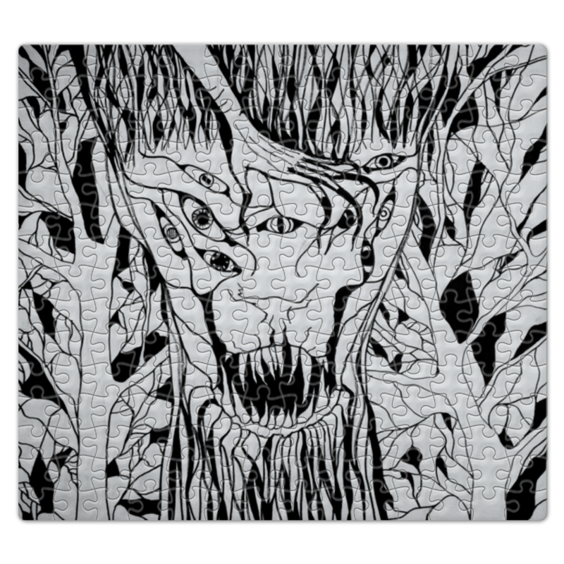 Printio Пазл магнитный 27.4×30.4 см (210 элементов) Лесной дух психоделические огурцы