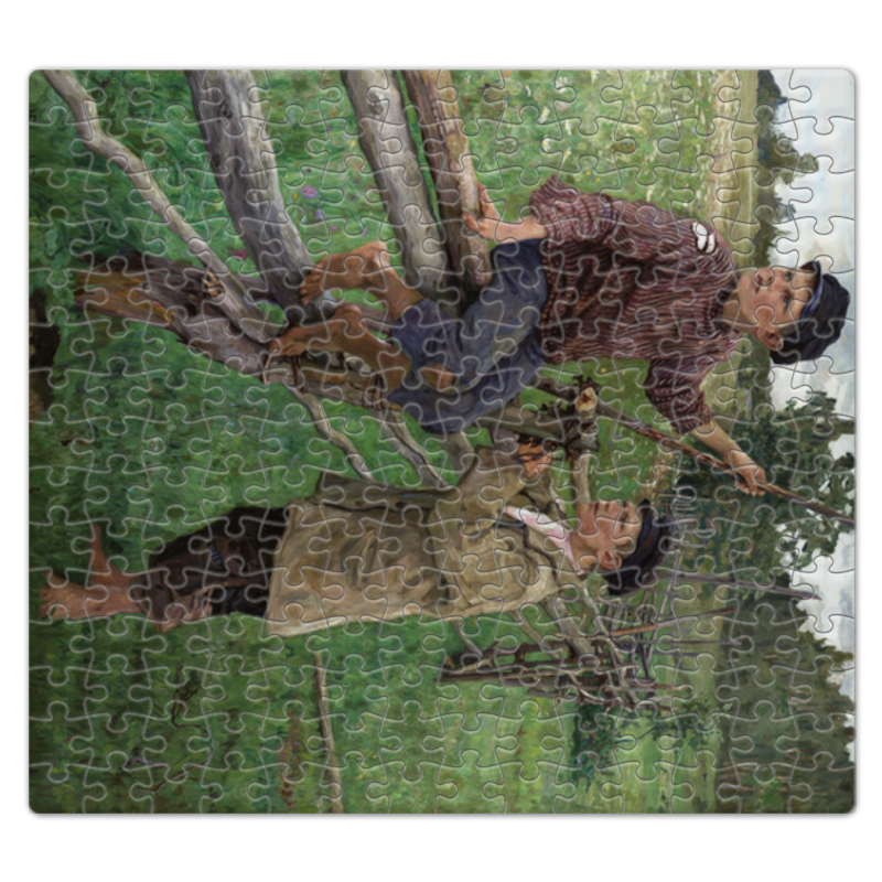 Printio Пазл магнитный 27.4×30.4 см (210 элементов) Деревенские мальчики (богданов-бельский)