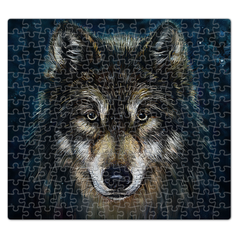 Printio Пазл магнитный 27.4×30.4 см (210 элементов) Волки фэнтези. седой волк printio рюкзак 3d волки фэнтези седой волк