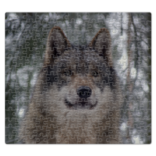 Заказать пазл в Москве. Пазл магнитный 27.4x30.4 см (210 элементов) Волк в лесу от weeert - готовые дизайны и нанесение принтов.