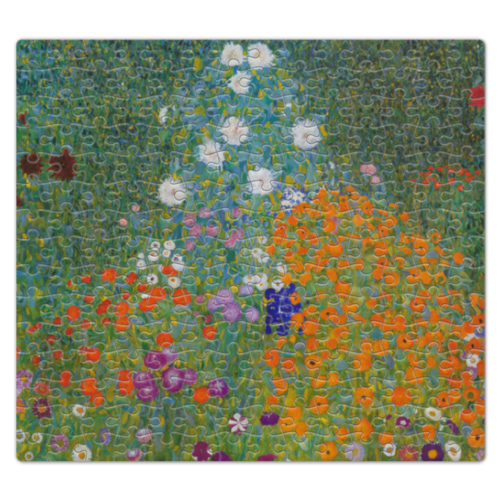 Заказать пазл в Москве. Пазл магнитный 27.4x30.4 см (210 элементов) Цветочный сад (Густав Климт) от trend - готовые дизайны и нанесение принтов.
