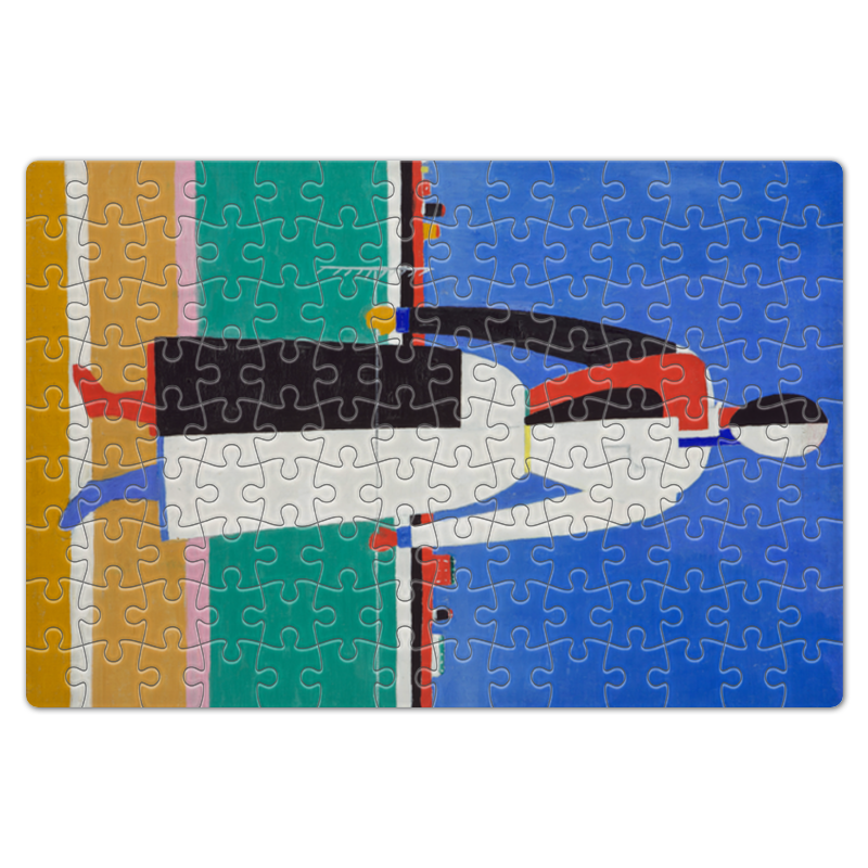 Printio Пазл магнитный 18×27 см (126 элементов) Женщина с граблями (картина малевича)